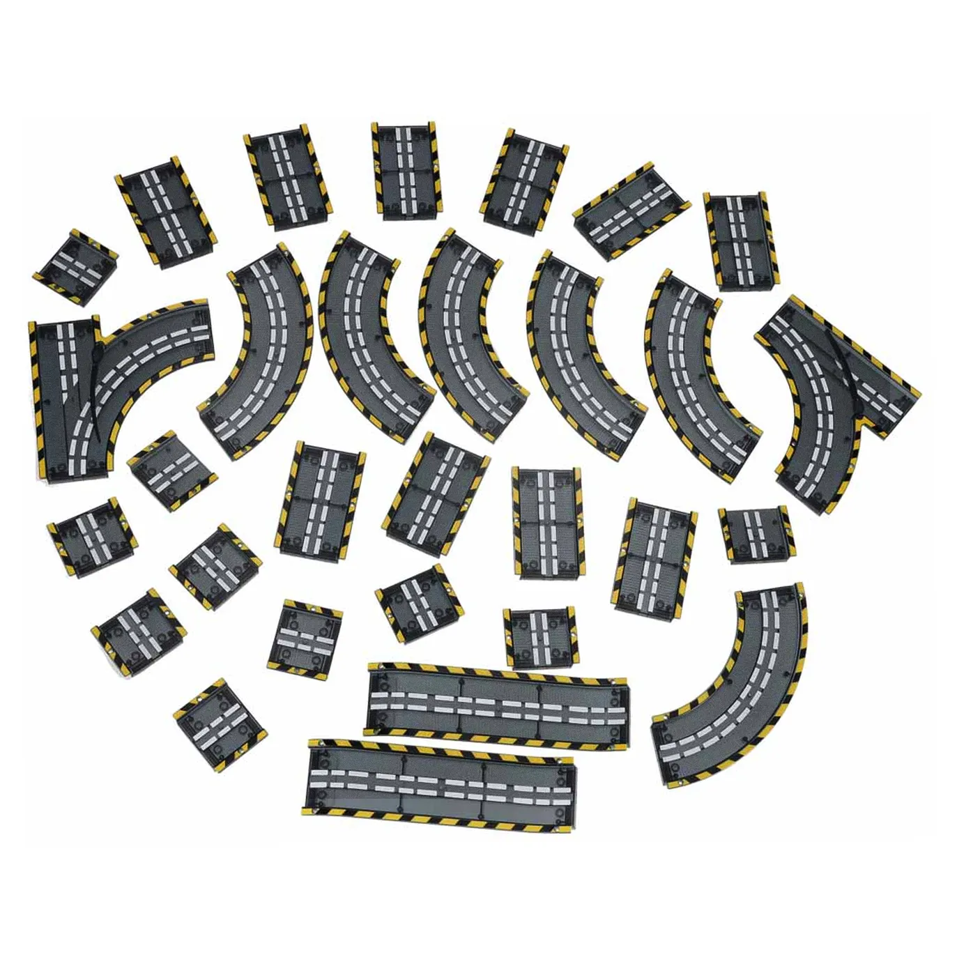 Klocki magnetyczne tor wyścigowy samochodowy 2 pojazdy świecące 310 elementów - obrazek 15