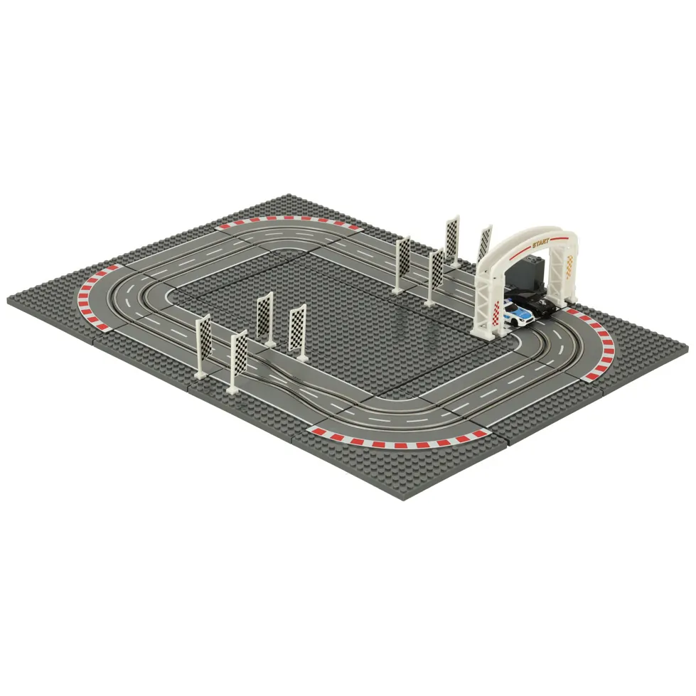 Tor samochodowy wyścigowy policyjny elektryczny + 2 auta klocki konstrukcyjne GD-01 - obrazek 5