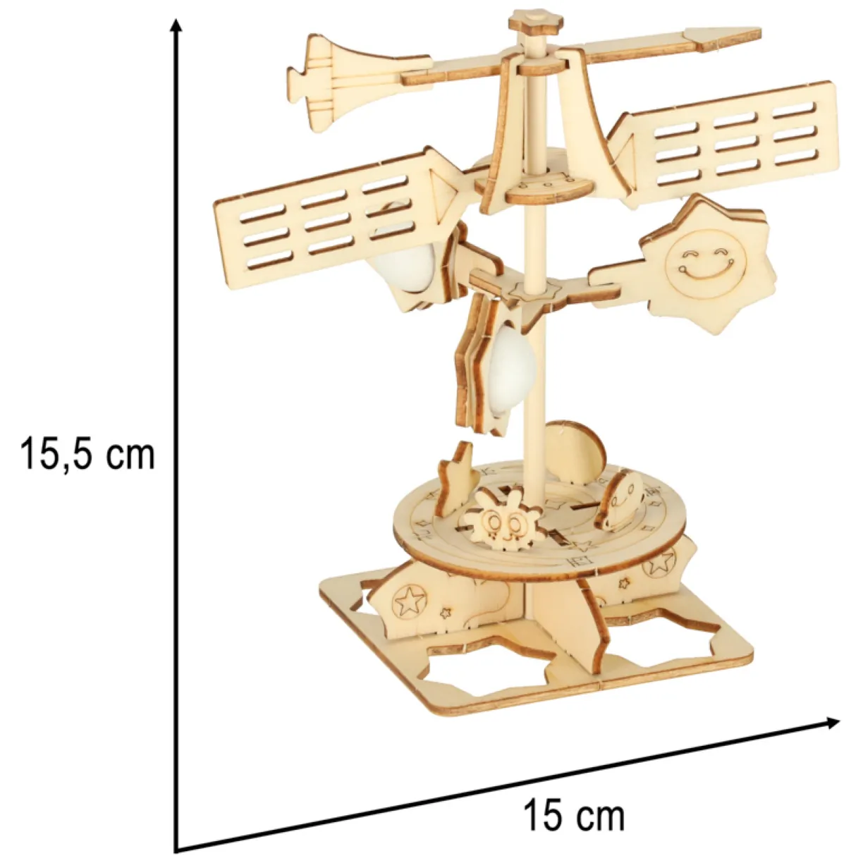 Zestaw naukowy przyrodniczy model 3D drewniany wiatrowskaz - obrazek 4