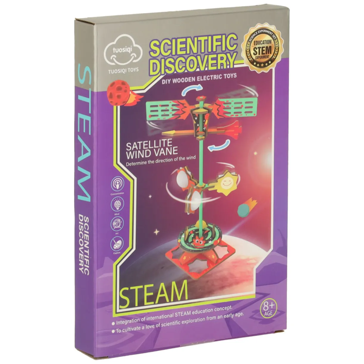 Zestaw naukowy przyrodniczy model 3D drewniany wiatrowskaz - obrazek 5