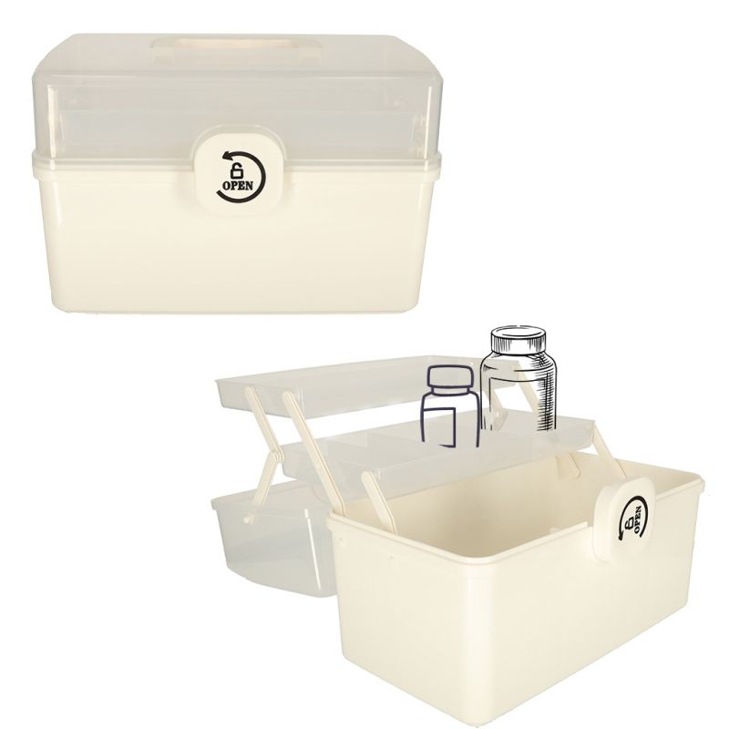 Organizer na leki pojemnik pudełko kasetka apteczka duży XXL na zamek skrzynka 34x19x22,5cm - obrazek 10