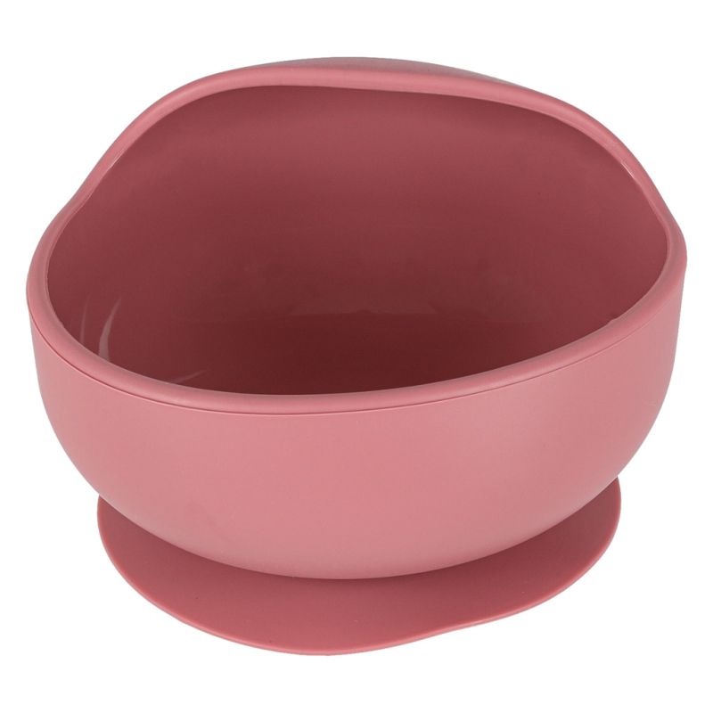 Naczynia silikonowe dla dzieci niemowląt krab zestaw 9 elementów ciemny róż - obrazek 6