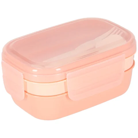 Lunch box śniadaniówka pudełko śniadaniowe z przegródkami dzielone 1900ml pomarańczowe