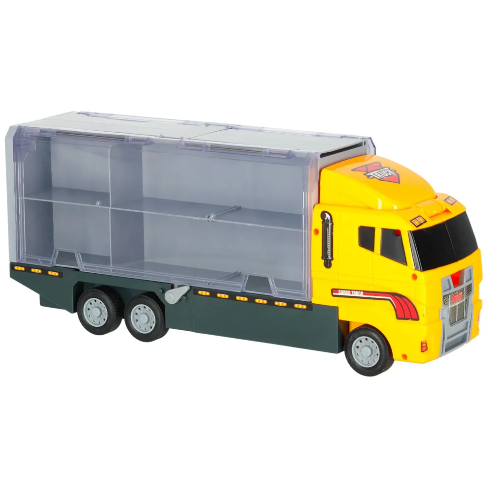 Transporter ciężarówka TIR wyrzutnia + metalowe auta maszyny budowlane - obrazek 6