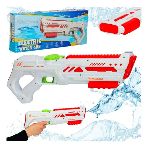 Pistolet karabin na wodę elektryczny mocny profesjonalny broń wodna dla dzieci biały