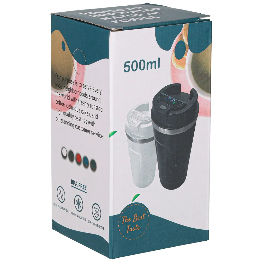 Smart kubek podróżny z wyświetlaczem LED czarny 500ml - obrazek 11