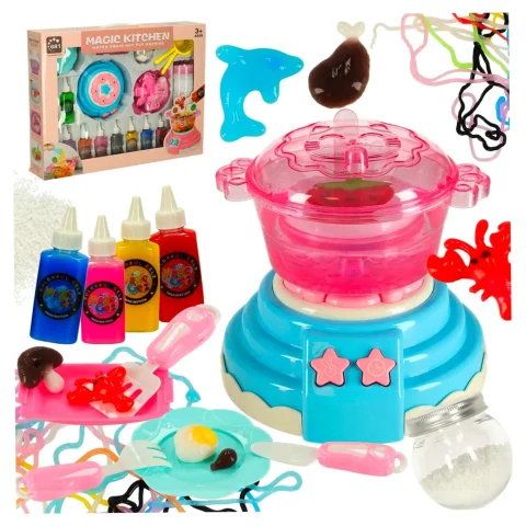 Klej żel kryształowy 3D crystal glue magiczna kuchnia szablony kreatywny zestaw 62 elementy niebieski