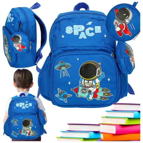 Plecak dla przedszkolaka szkolny dziecięcy astronauta 30x22x11cm
