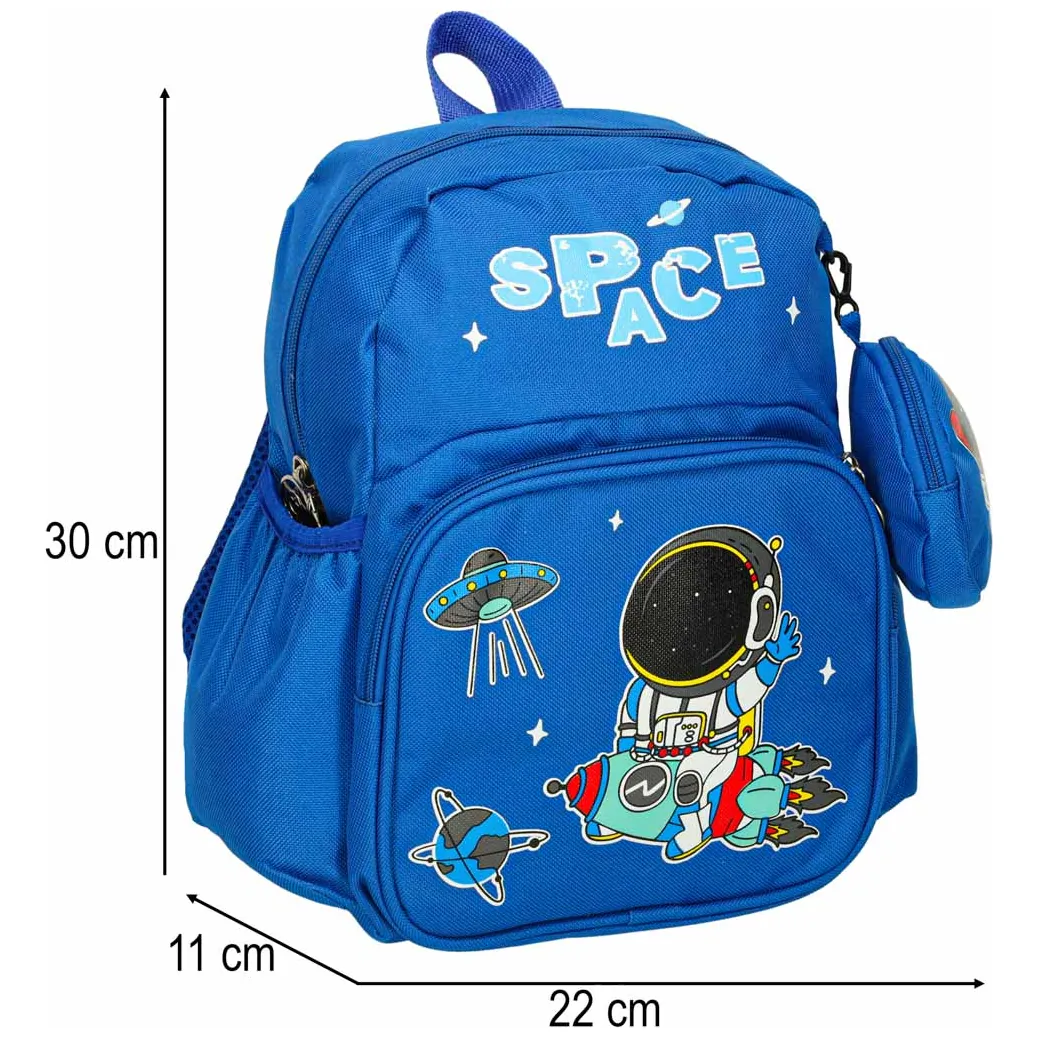Plecak dla przedszkolaka szkolny dziecięcy astronauta 30x22x11cm - obrazek 9