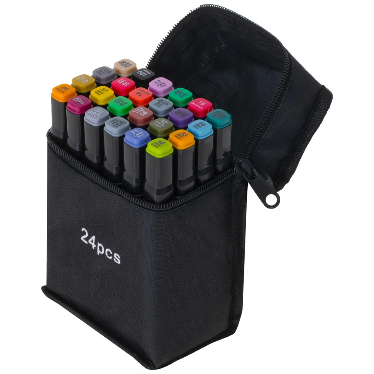 Markery dwustronne mazaki alkoholowe w etui 24 + podstawka