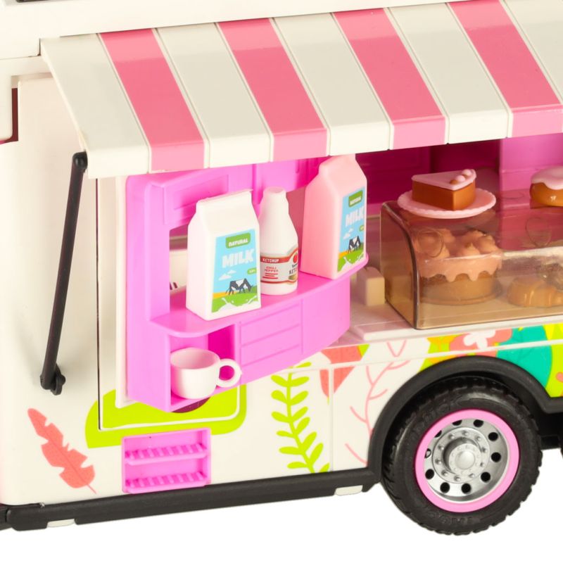 Kamper zdalnie sterowany na pilota samochód kempingowy auto 2,4GHz dźwięki światła akcesoria różowy - obrazek 14