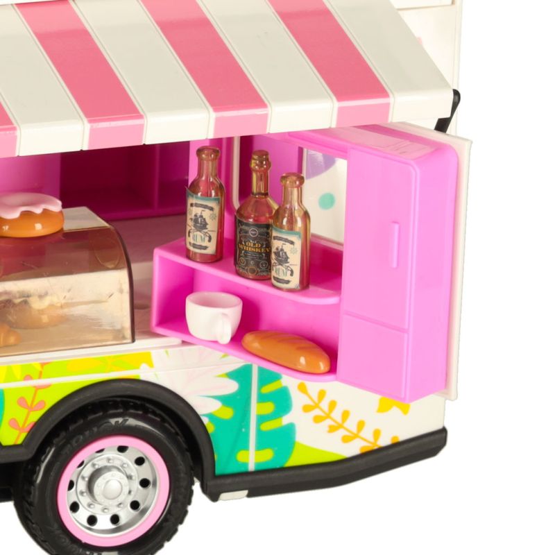 Kamper zdalnie sterowany na pilota samochód kempingowy auto 2,4GHz dźwięki światła akcesoria różowy - obrazek 15