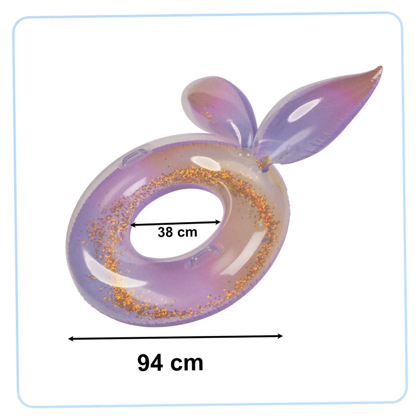 Kółko do pływania koło dmuchane syrena z brokatem galaxy 94 cm XXL max 60kg