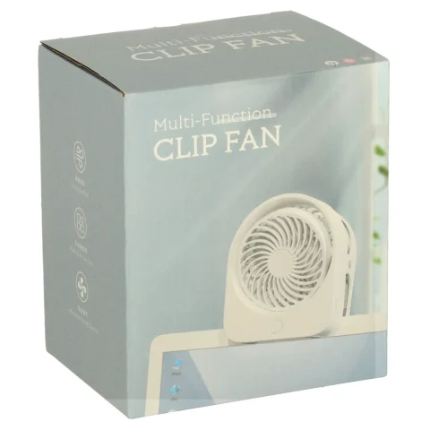 Wentylator biurkowy wiatrak z klipsem bezprzewodowy USB chłodzenie 3 poziomy mocy 11