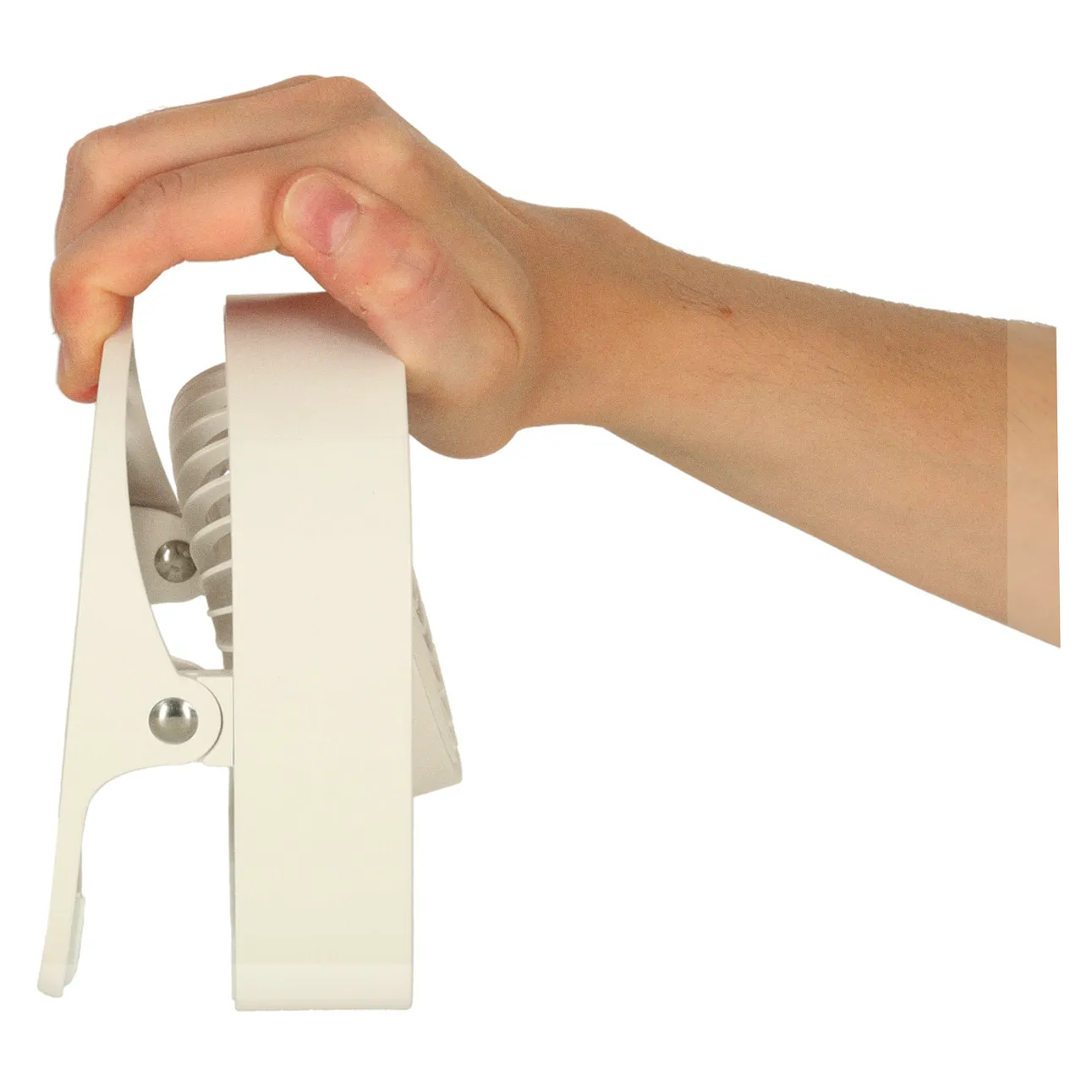 Wentylator biurkowy wiatrak z klipsem bezprzewodowy USB chłodzenie 3 poziomy mocy 11,5cm biały - obrazek 8