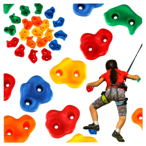 Kamienie wspinaczkowe uchwyty do wspinaczki dla dzieci kolorowe 20 szt + śruby