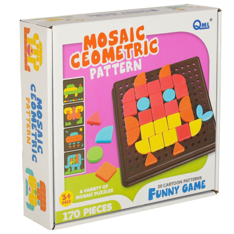 Mozaika geometryczna układanka kreatywna kształty 170 elementów - obrazek 14