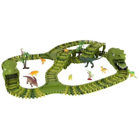 Tor wyścigowy dinozaury samochody XXL TRACK 240 elementów