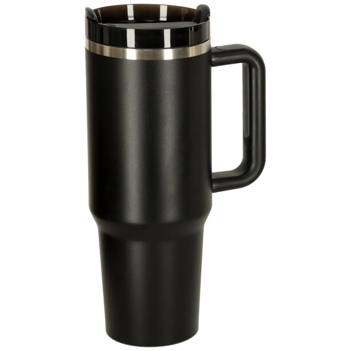 Kubek termiczny ze słomką i uchwytem termos 1200ml czarny - obrazek 4