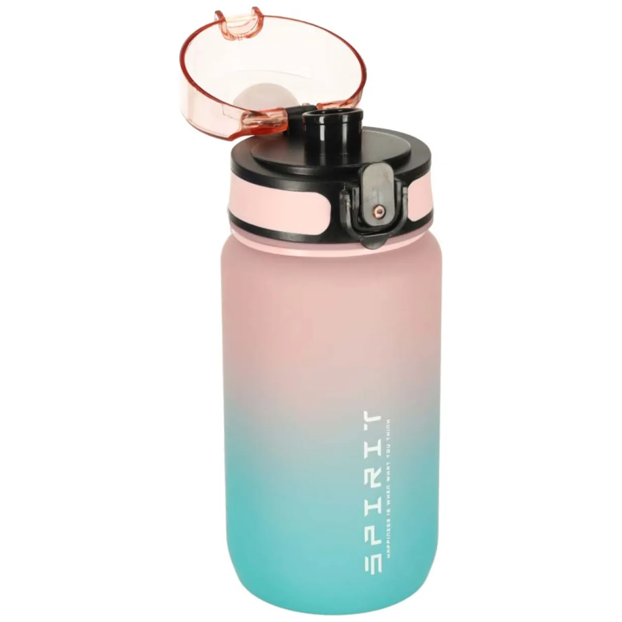 Butelka na wodę bidon z ustnikiem sportowy BPA FREE 600ml różowo-niebieski - obrazek 3