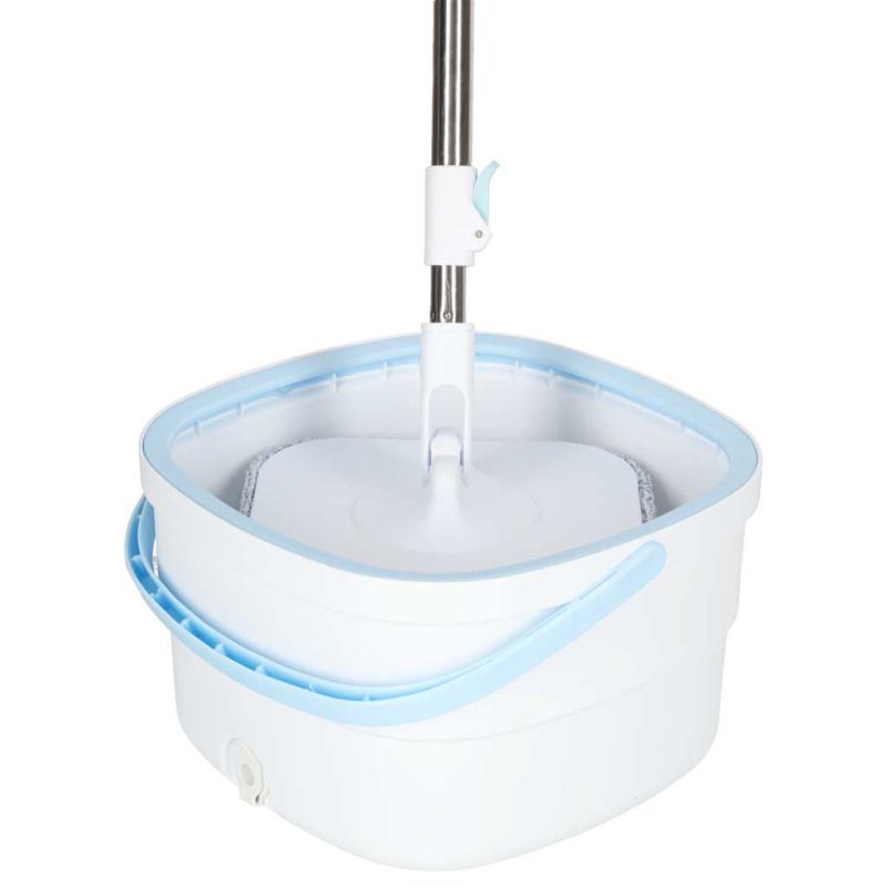 Mop obrotowy prostokątny płaski rotacyjny czysta brudna woda wyciskacz - obrazek 7