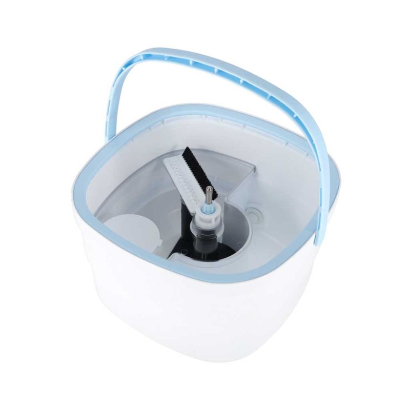 Mop obrotowy prostokątny płaski rotacyjny czysta brudna woda wyciskacz - obrazek 8