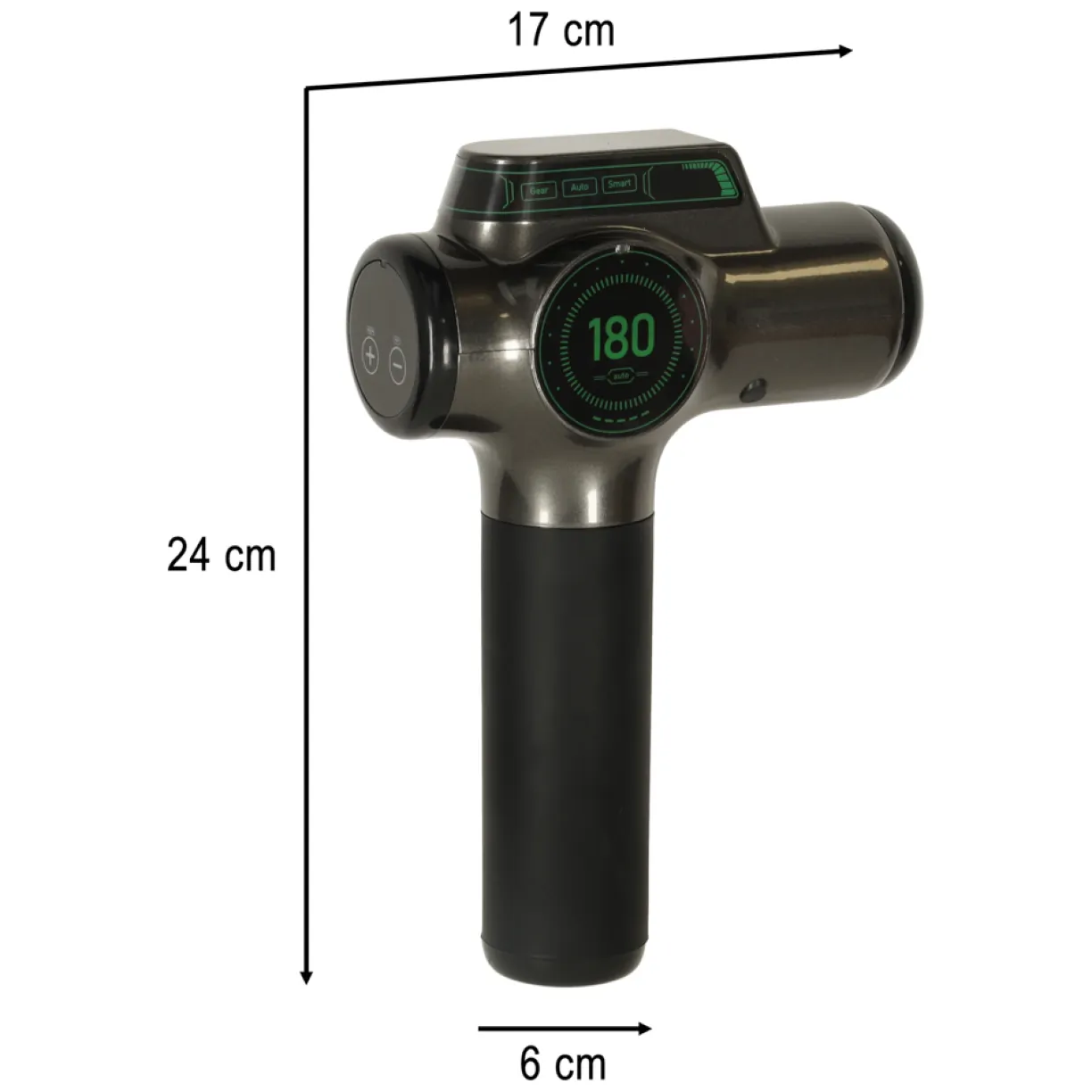 Pistolet do masażu masażer do pleców ciała wyświetlacz LED 8w1 - obrazek 12