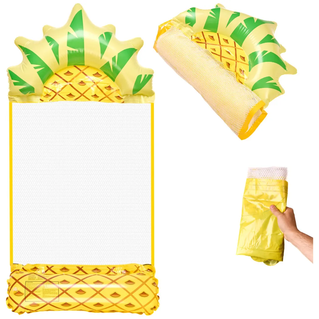 Materac dmuchany plażowy hamak wodny leżak fotel krzesło do pływania basenu ananas