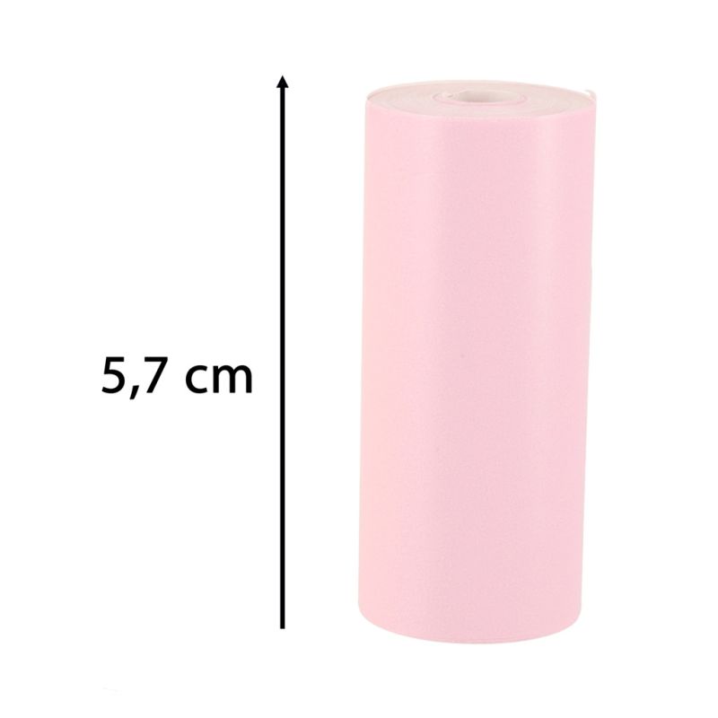 Rolki termiczne papier do drukarki aparatu 5,7cm x 3m 3 sztuki kolorowe - obrazek 3