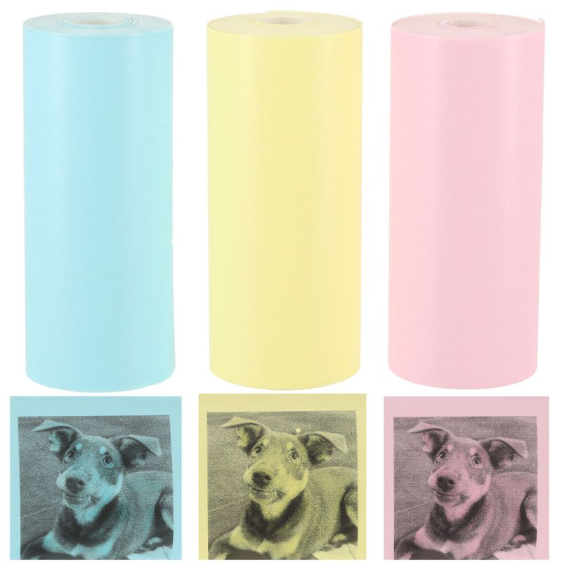 Rolki termiczne papier do drukarki aparatu 5,7cm x 3m 3 sztuki kolorowe