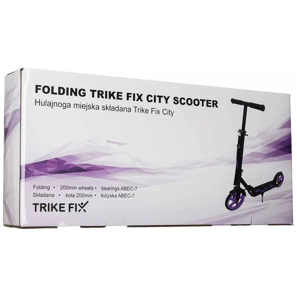 Hulajnoga miejska Trike Fix składana koła 200mm czarno-fioletowa - obrazek 11