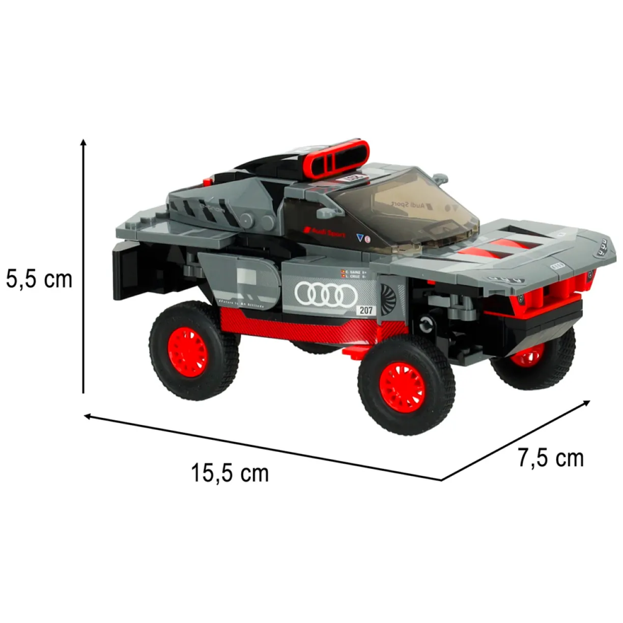 Samochód Rastar 10120 Audi RS Q e-tron 1:30 klocki 376el. - obrazek 6
