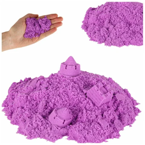 Piasek sensoryczny dla dzieci 1kg w woreczku fioletowy