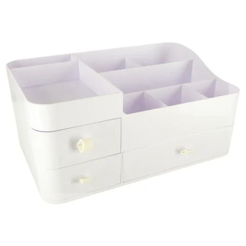 Organizer na kosmetyki szkatułka pojemnik kuferek na biżuterię z szufladami duży XXL