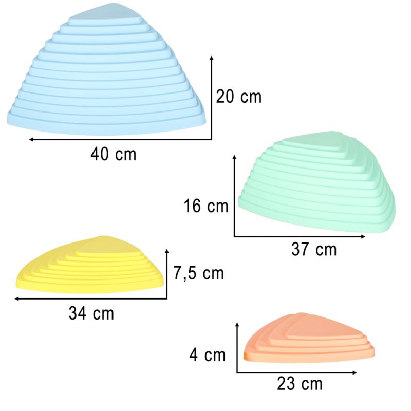 Ścieżka sensoryczna kamienie rzeczne do treningu równowagi podłoga to lawa gra 11 elementów pastelowa - obrazek 12