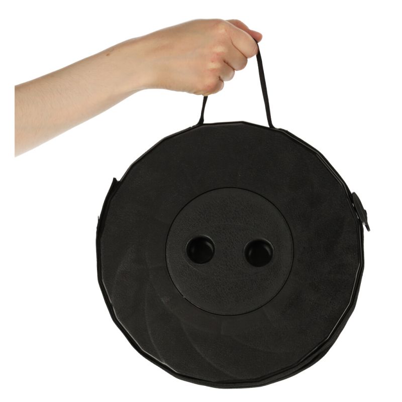 Krzesło składane taboret teleskopowy turystyczny przenośny czarny 200kg - obrazek 4