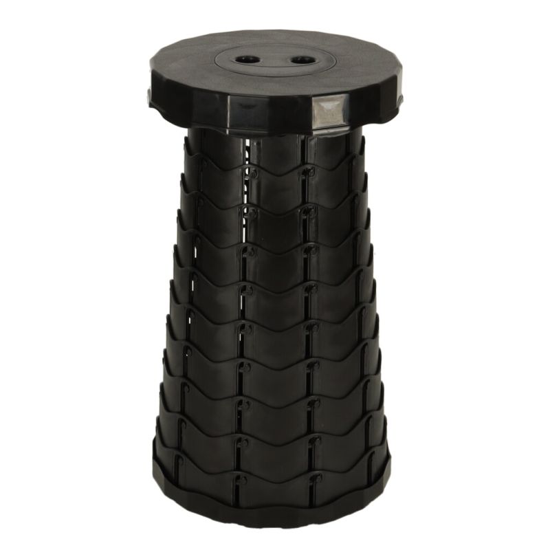 Krzesło składane taboret teleskopowy turystyczny przenośny czarny 200kg - obrazek 6