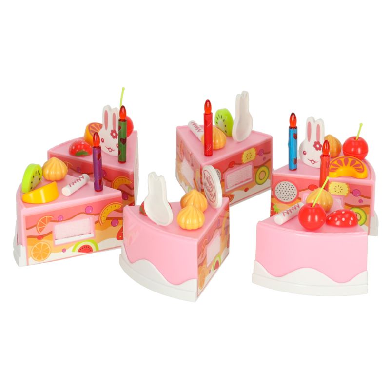 Tort urodzinowy do krojenia kuchnia 75 elementów różowy - obrazek 7