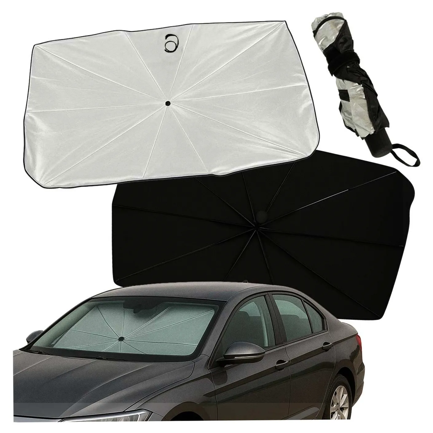 Parasol osłona przeciwsłoneczna na przednią szybę do samochodu auta mata składana UV 65x110cm