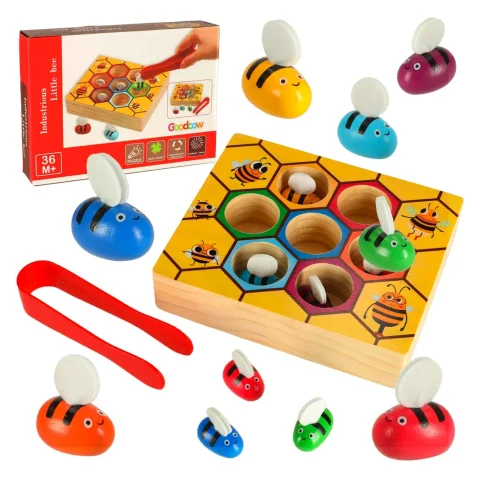 Gra edukacyjna plaster miodu pszczółki montessori