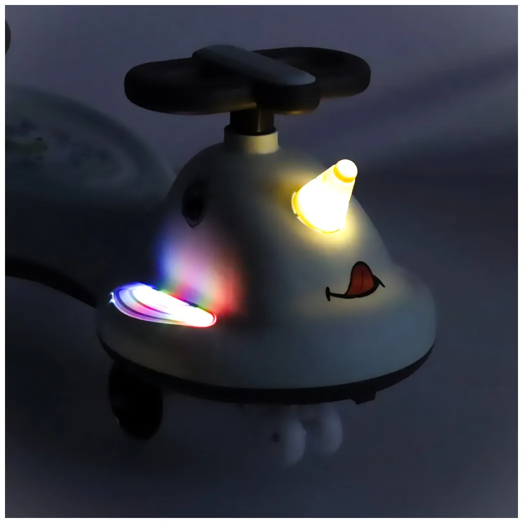 Jeździk grawitacyjny LED Swing FIX S1 skuter z rączką szary max 65kg - obrazek 9