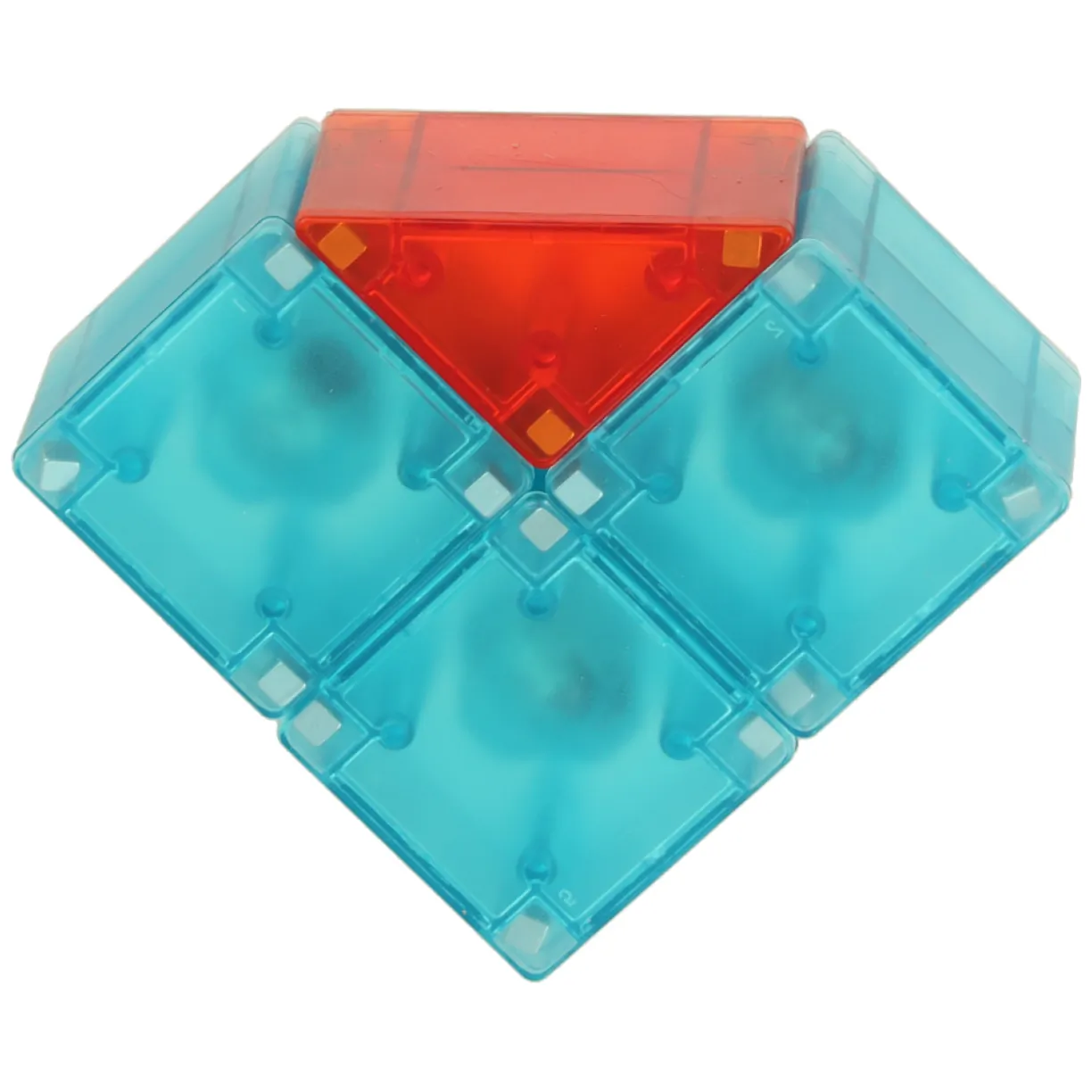 Klocki magnetyczne konstrukcyjne świecące elementy figury 3D 32el. - obrazek 2