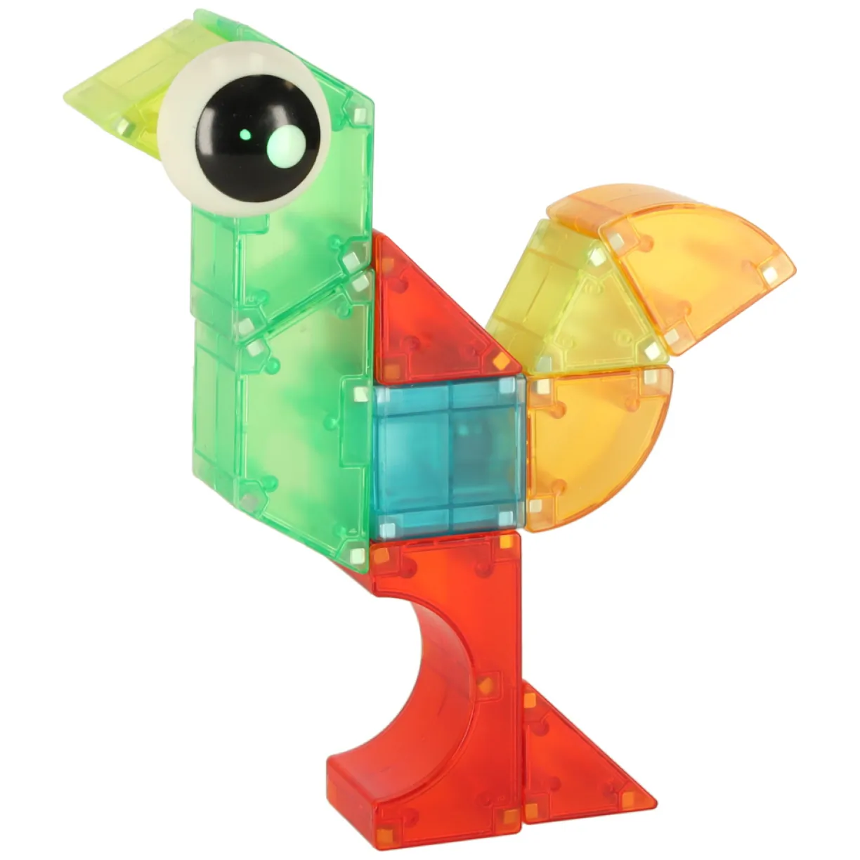 Klocki magnetyczne konstrukcyjne świecące elementy figury 3D 32el. - obrazek 3