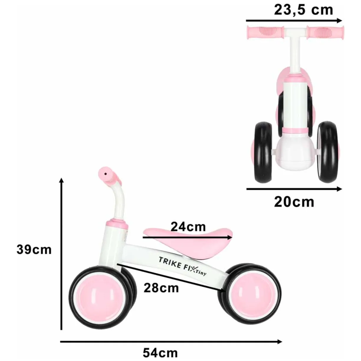 Rowerek biegowy Trike Fix Tiny V2 rower jeździk różowy - obrazek 10