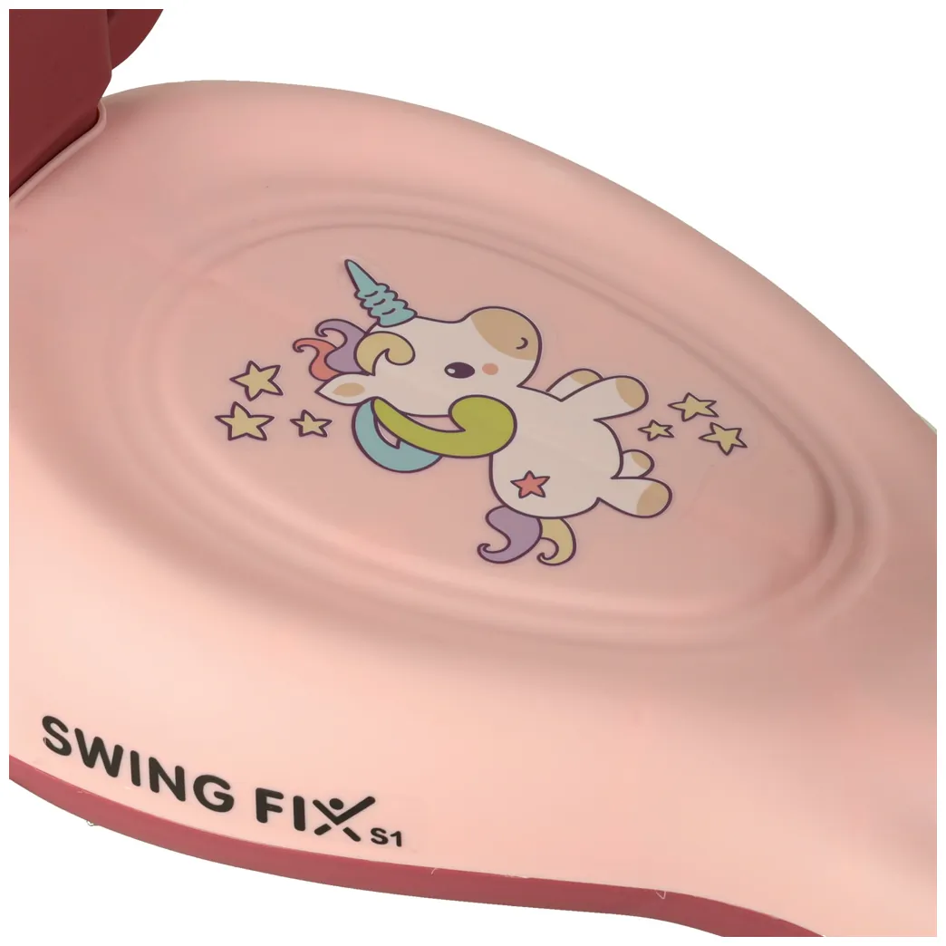 Jeździk grawitacyjny LED Swing FIX S1 skuter z rączką różowy max 65kg - obrazek 8