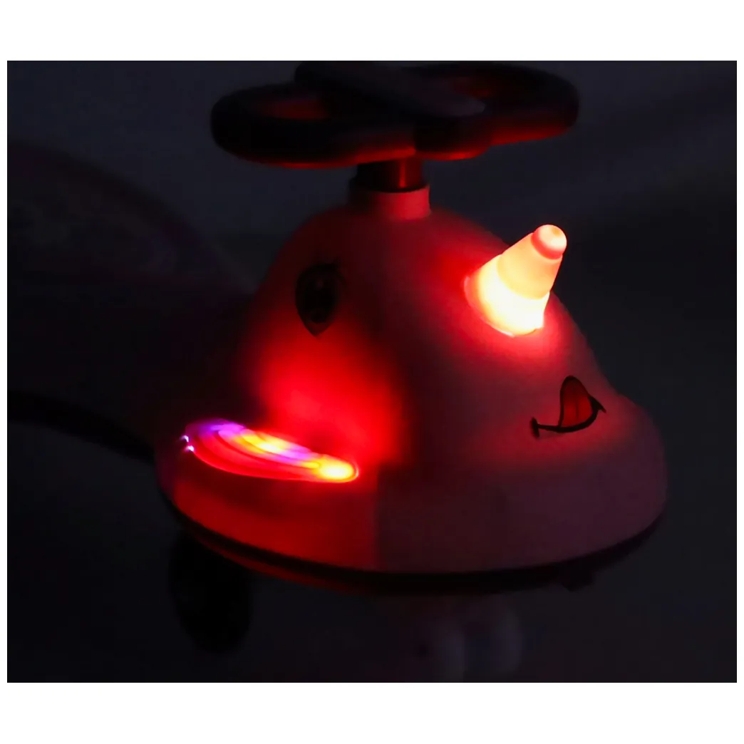 Jeździk grawitacyjny LED Swing FIX S1 skuter z rączką różowy max 65kg - obrazek 9