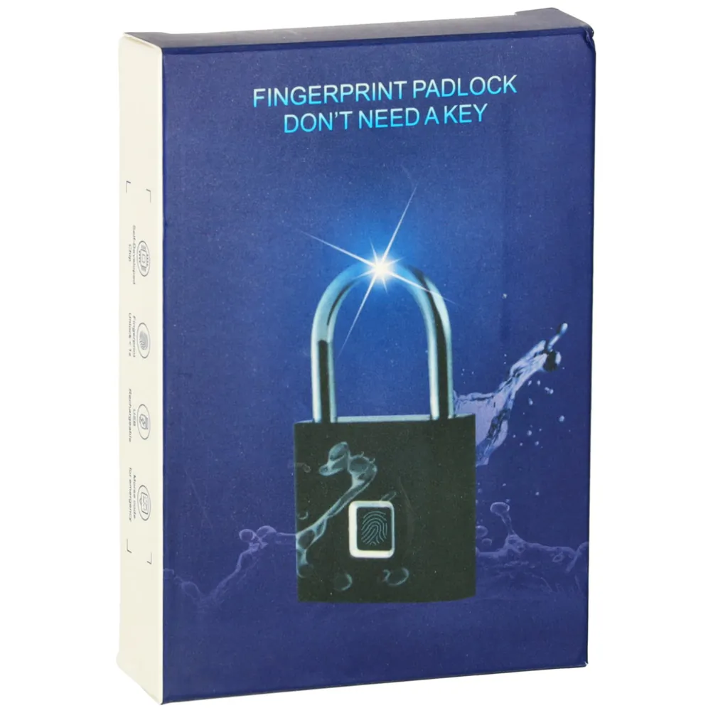 Kłódka zamek elektroniczny na odcisk palca wodoodporny inteligentny USB