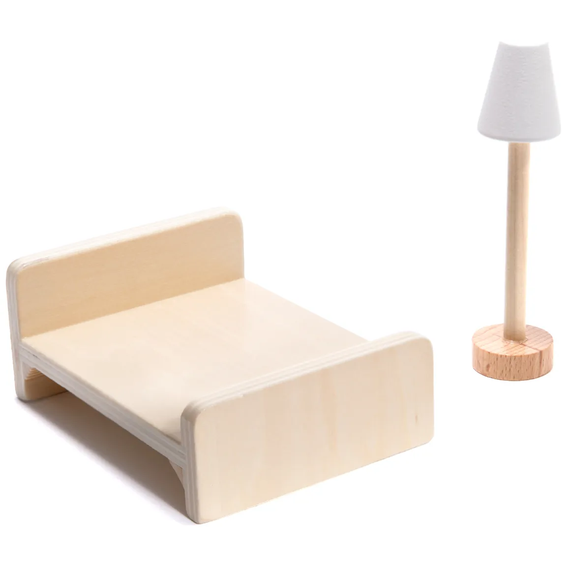 Domek dla lalek drewniany MDF mebelki 78cm biały LED - obrazek 5
