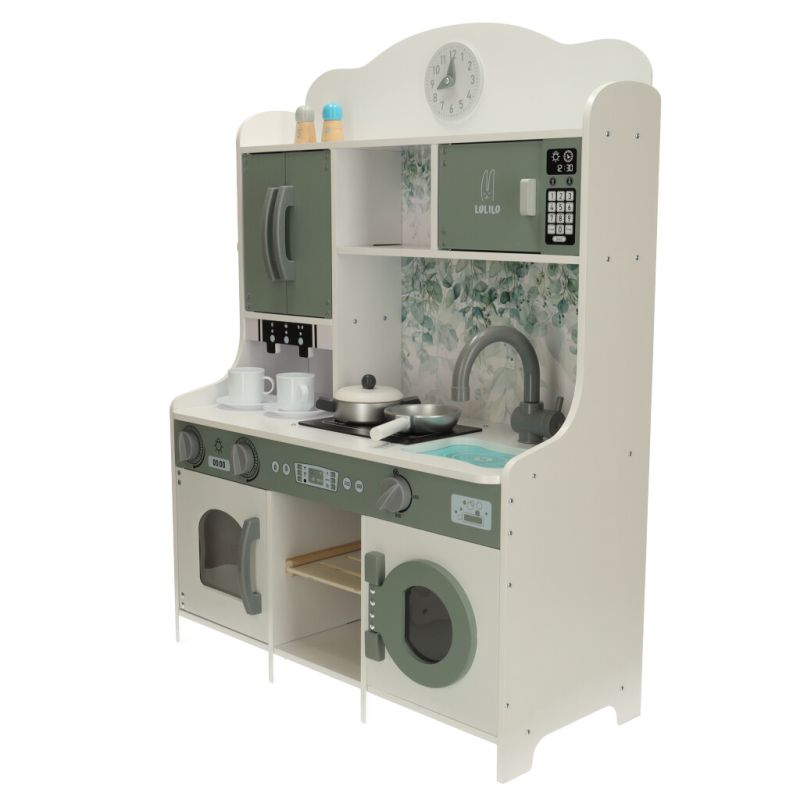 Kuchnia dla dzieci drewniana MDF LULILO SALIKO z ekspresem 85cm - obrazek 3