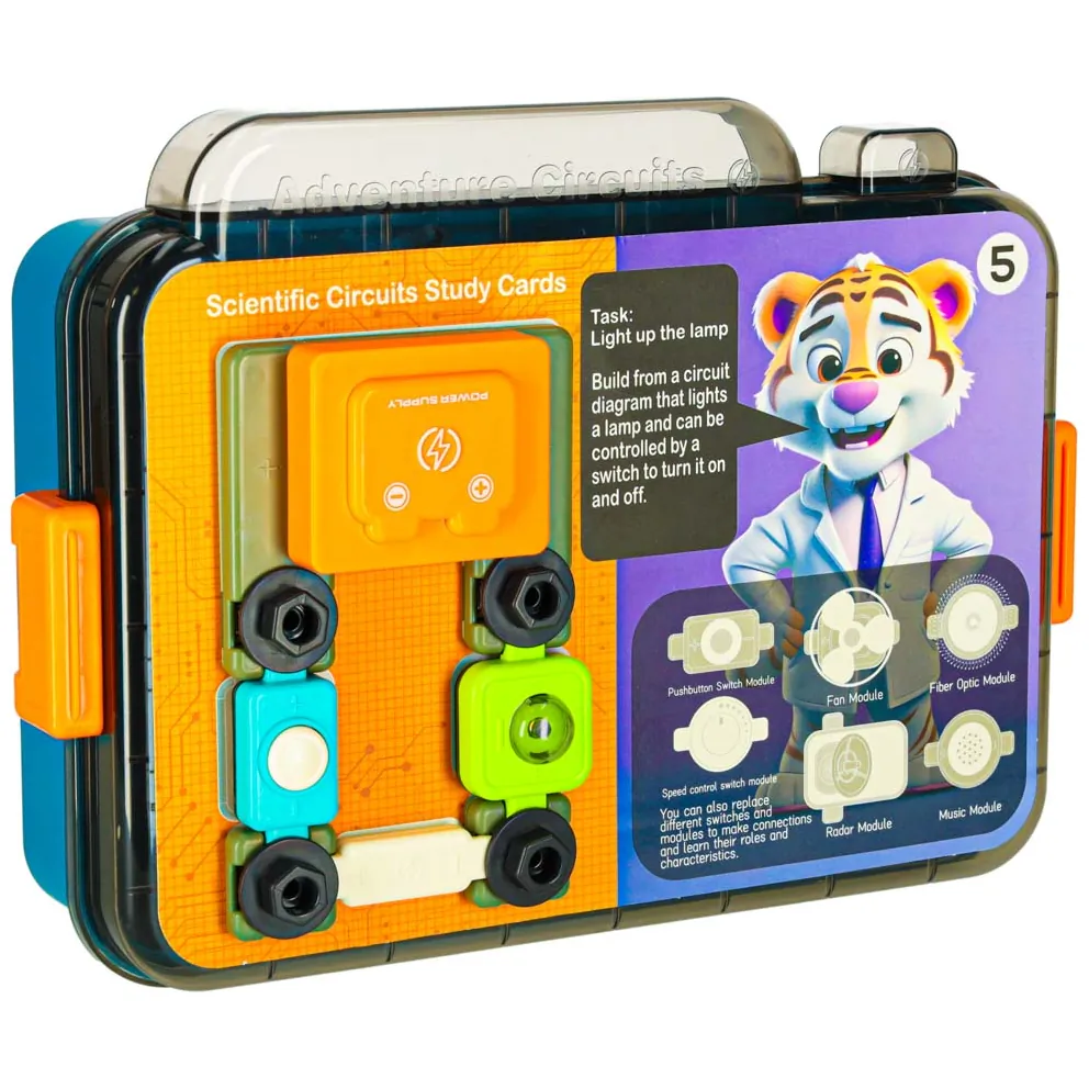 Mały elektryk elektronik zestaw edukacyjny 45 elementów + 12 kart - obrazek 2